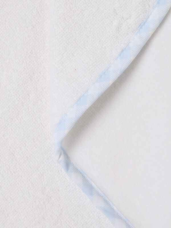 White and Blue Hooded Bath Towel image number 4